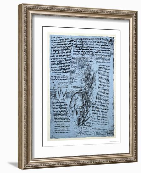 The Heart and the Bronchial Arteries, Facsimile of the Windsor Book-Leonardo da Vinci-Framed Giclee Print