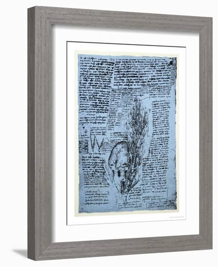 The Heart and the Bronchial Arteries, Facsimile of the Windsor Book-Leonardo da Vinci-Framed Giclee Print