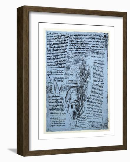 The Heart and the Bronchial Arteries, Facsimile of the Windsor Book-Leonardo da Vinci-Framed Giclee Print