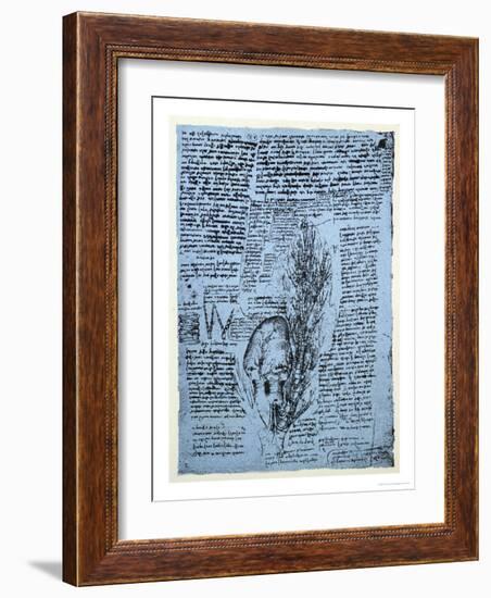 The Heart and the Bronchial Arteries, Facsimile of the Windsor Book-Leonardo da Vinci-Framed Giclee Print