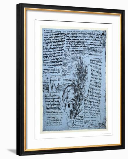 The Heart and the Bronchial Arteries, Facsimile of the Windsor Book-Leonardo da Vinci-Framed Giclee Print