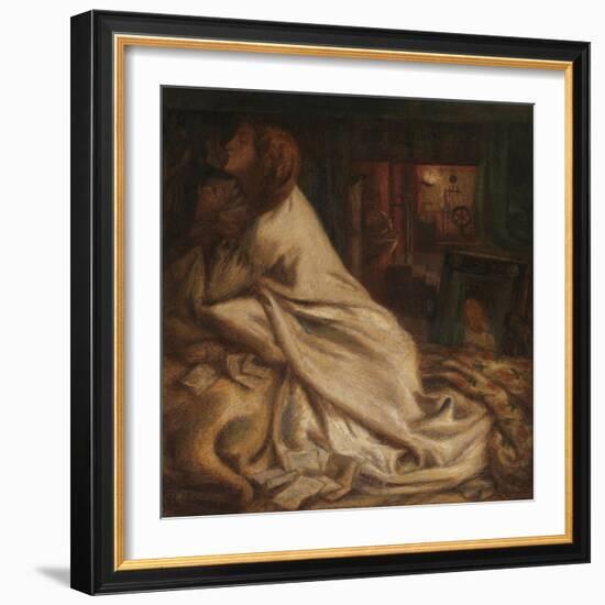 The Heart of the Night (Mariana in the Moated Grange)-Dante Gabriel Rossetti-Framed Giclee Print