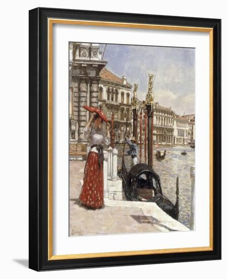 The Heat of the Day, Venice, 1892-James Charles-Framed Giclee Print