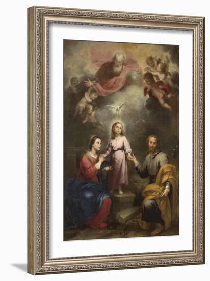 The Heavenly and Earthly Trinities (The Pedroso Murill), C. 1680-Bartolomé Estebàn Murillo-Framed Giclee Print