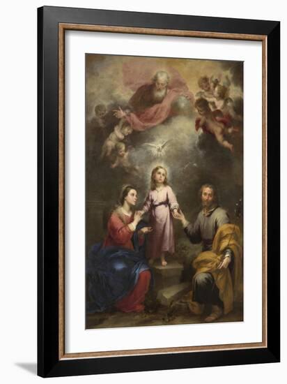 The Heavenly and Earthly Trinities (The Pedroso Murill), C. 1680-Bartolomé Estebàn Murillo-Framed Giclee Print