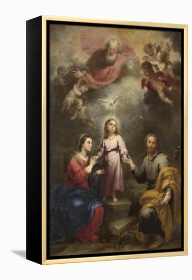 The Heavenly and Earthly Trinities (The Pedroso Murill), C. 1680-Bartolomé Estebàn Murillo-Framed Premier Image Canvas