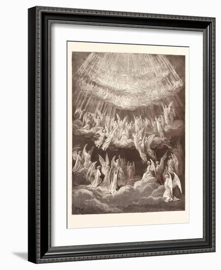 The Heavenly Choir-Gustave Dore-Framed Giclee Print