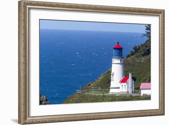 The Heceta Head lighthouse near Florence, Oregon, USA-Chuck Haney-Framed Photographic Print