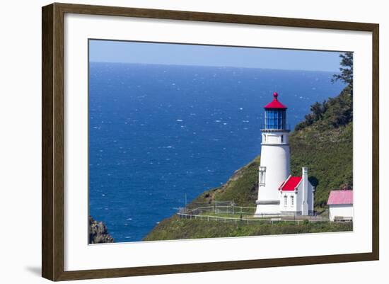 The Heceta Head lighthouse near Florence, Oregon, USA-Chuck Haney-Framed Photographic Print