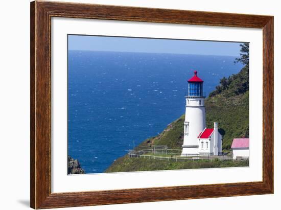 The Heceta Head lighthouse near Florence, Oregon, USA-Chuck Haney-Framed Photographic Print