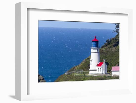 The Heceta Head lighthouse near Florence, Oregon, USA-Chuck Haney-Framed Photographic Print