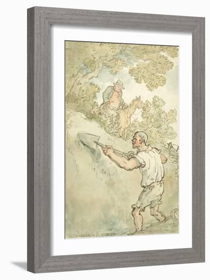 The Hedger and Ditcher-Thomas Rowlandson-Framed Giclee Print