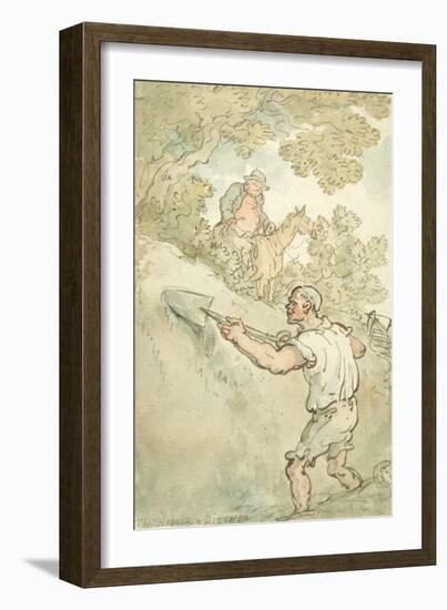 The Hedger and Ditcher-Thomas Rowlandson-Framed Giclee Print