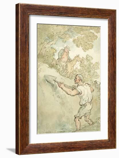 The Hedger and Ditcher-Thomas Rowlandson-Framed Giclee Print
