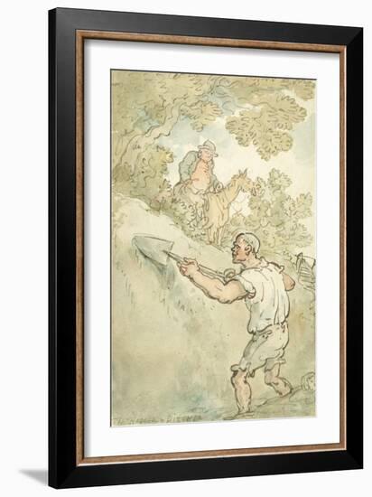 The Hedger and Ditcher-Thomas Rowlandson-Framed Giclee Print