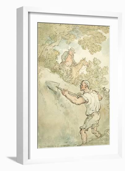 The Hedger and Ditcher-Thomas Rowlandson-Framed Giclee Print