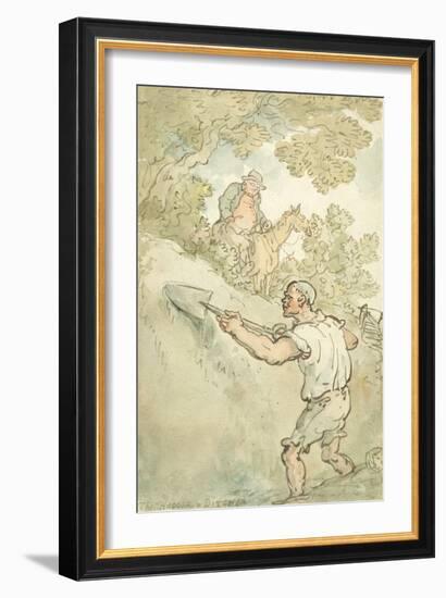 The Hedger and Ditcher-Thomas Rowlandson-Framed Giclee Print