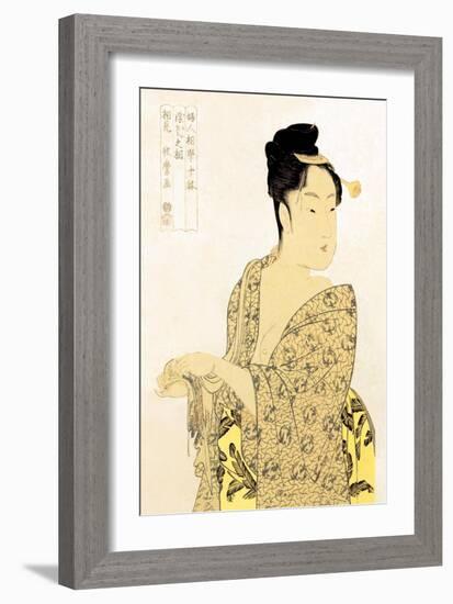 The Hedonist-Kitagawa Utamaro-Framed Art Print