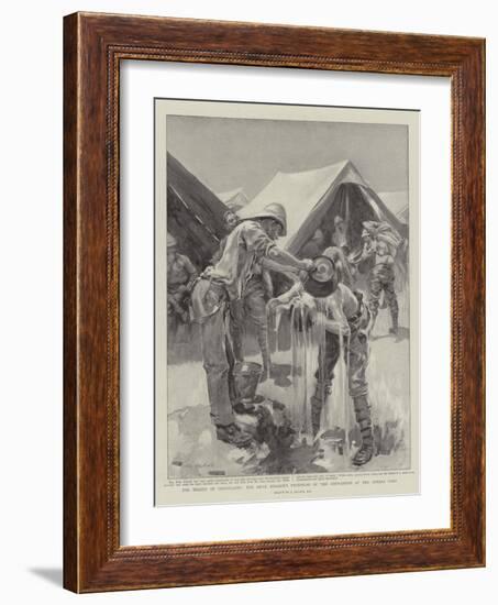 The Height of Hospitality, the Rifle Brigade's Reception of the Grenadiers at the Atbara Camp-null-Framed Giclee Print