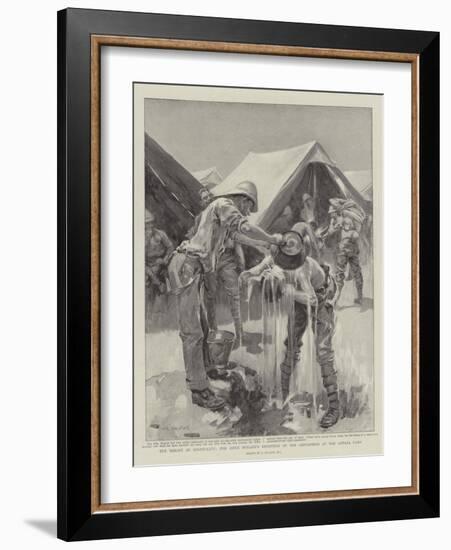 The Height of Hospitality, the Rifle Brigade's Reception of the Grenadiers at the Atbara Camp-null-Framed Giclee Print