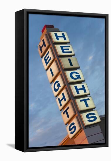 The Heights, Popular Neighborhood Sign, Little Rock, Arkansas, USA-Walter Bibikow-Framed Premier Image Canvas