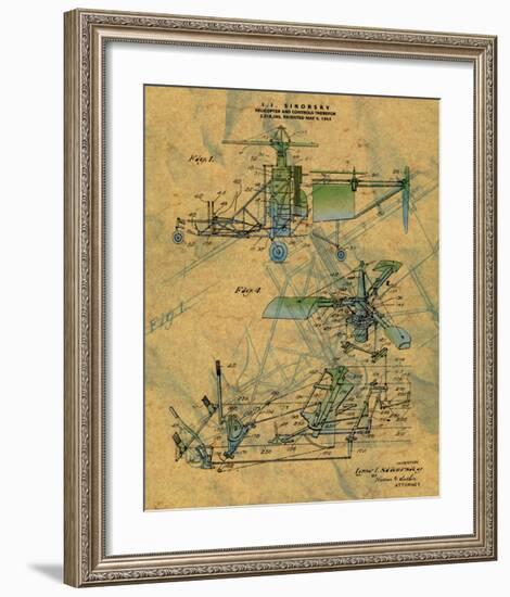 The Helicopter-null-Framed Art Print