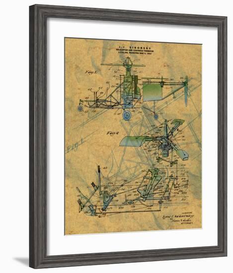 The Helicopter-null-Framed Art Print