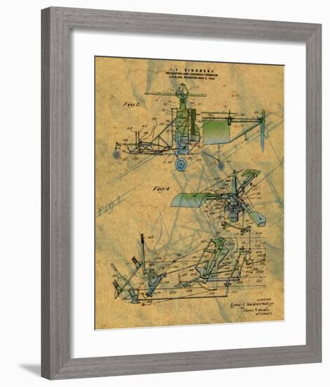 The Helicopter-null-Framed Art Print