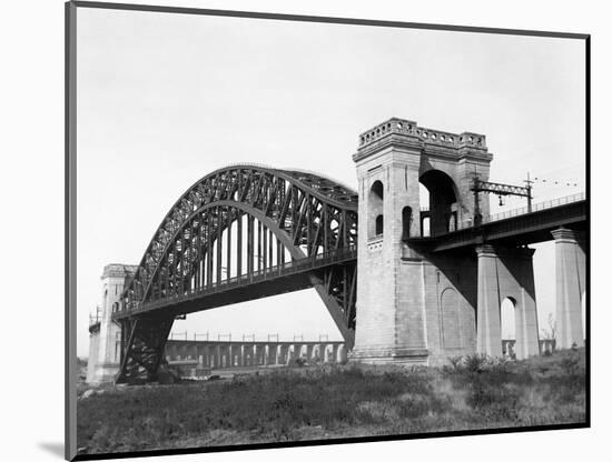 The Hell Gate Bridge in New York City-null-Mounted Photographic Print