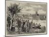 The Henley-On-Thames Regatta, a Sketch by the Riverside-Henry Woods-Mounted Giclee Print