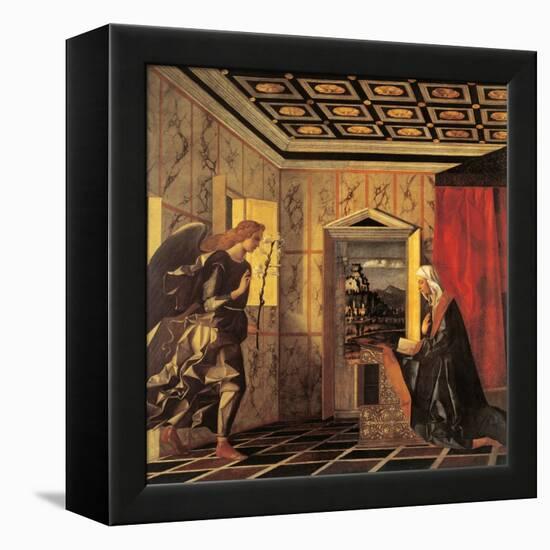 The Herald Angel and the Annunciation-Giovanni Bellini-Framed Premier Image Canvas