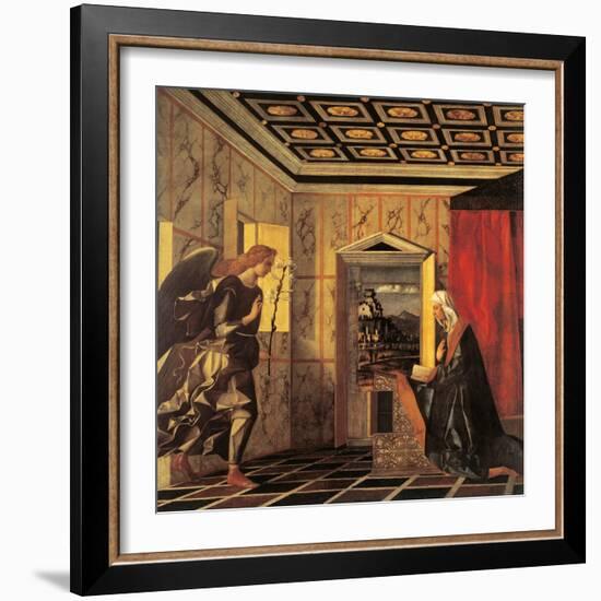 The Herald Angel and the Annunciation-Giovanni Bellini-Framed Giclee Print