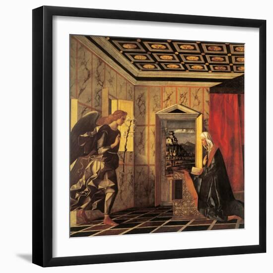 The Herald Angel and the Annunciation-Giovanni Bellini-Framed Giclee Print