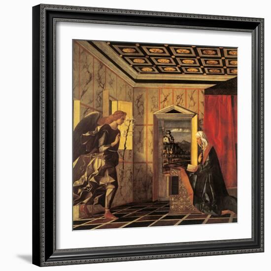 The Herald Angel and the Annunciation-Giovanni Bellini-Framed Giclee Print