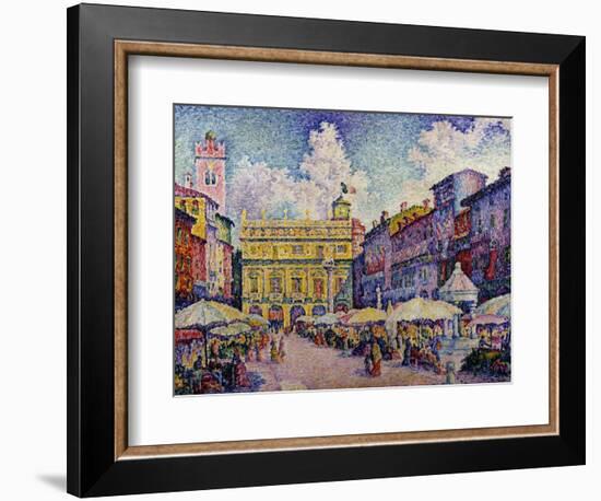 The Herb Market, Verona; La Place Aux Herbes, Verone-Paul Signac-Framed Giclee Print