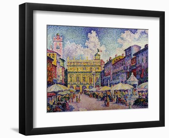 The Herb Market, Verona; La Place Aux Herbes, Verone-Paul Signac-Framed Giclee Print