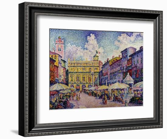 The Herb Market, Verona; La Place Aux Herbes, Verone-Paul Signac-Framed Giclee Print