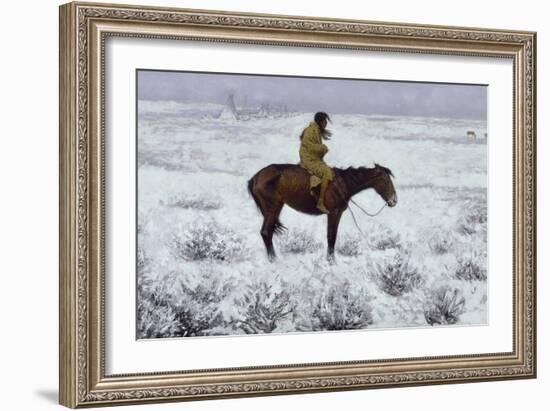 The Herd Boy, 1905-Frederic Sackrider Remington-Framed Giclee Print