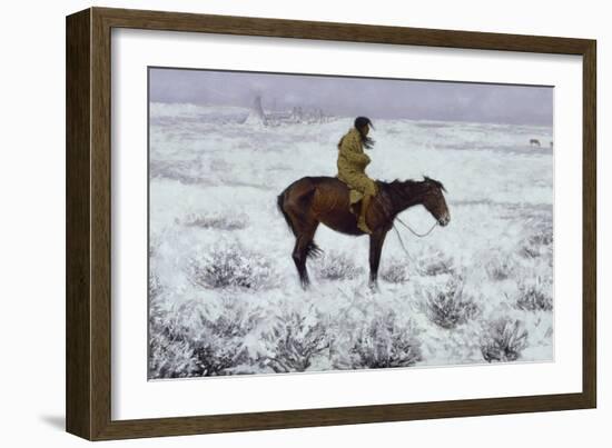 The Herd Boy, 1905-Frederic Sackrider Remington-Framed Giclee Print