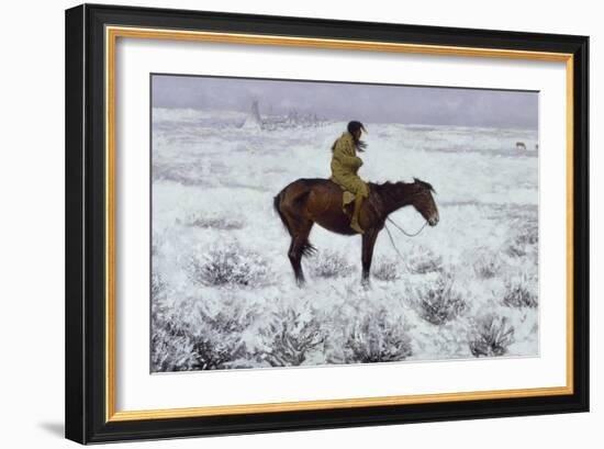 The Herd Boy, 1905-Frederic Sackrider Remington-Framed Giclee Print