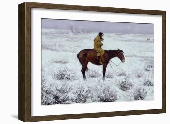 The Herd Boy-Frederic Sackrider Remington-Framed Giclee Print