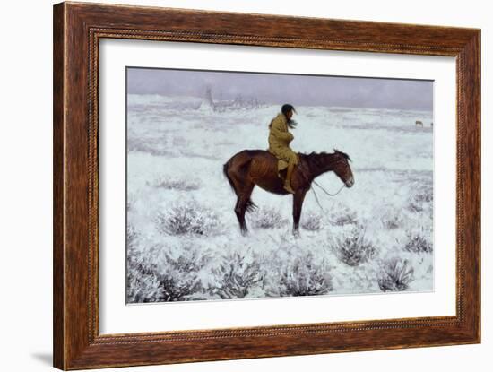 The Herd Boy-Frederic Sackrider Remington-Framed Giclee Print