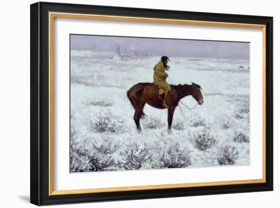 The Herd Boy-Frederic Sackrider Remington-Framed Giclee Print