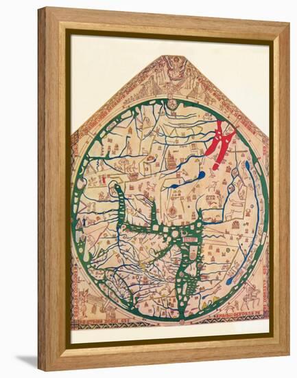 The Hereford Mappa Mundi, (C128), 1912-Richard de Bello-Framed Premier Image Canvas