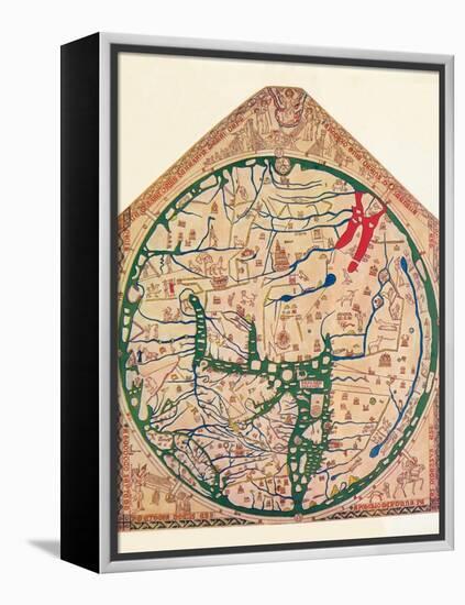 The Hereford Mappa Mundi, (C128), 1912-Richard de Bello-Framed Premier Image Canvas