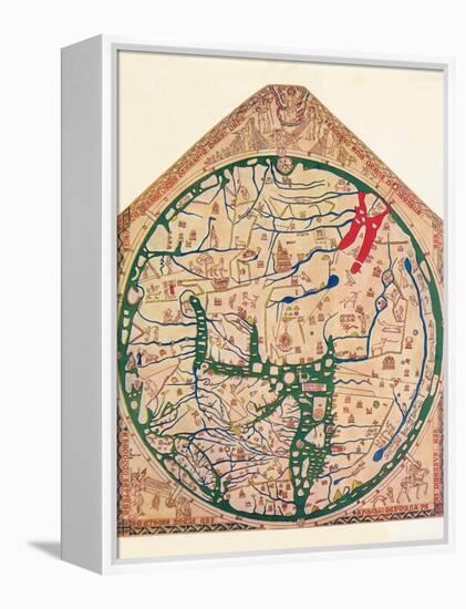 The Hereford Mappa Mundi, (C128), 1912-Richard de Bello-Framed Premier Image Canvas