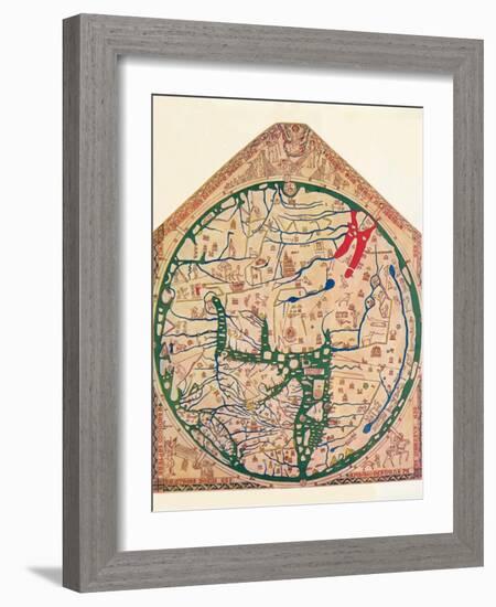 The Hereford Mappa Mundi, (C128), 1912-Richard de Bello-Framed Giclee Print