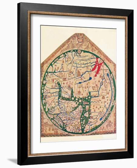 The Hereford Mappa Mundi, (C128), 1912-Richard de Bello-Framed Giclee Print