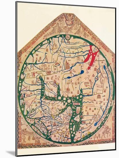 The Hereford Mappa Mundi, (C128), 1912-Richard de Bello-Mounted Giclee Print