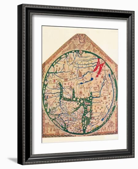 The Hereford Mappa Mundi, (C128), 1912-Richard de Bello-Framed Giclee Print